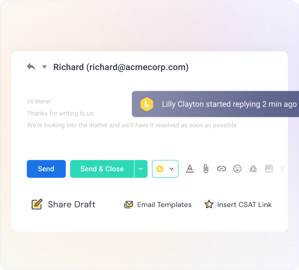 Get intelligent email template suggestions