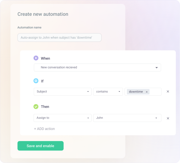 Automate team workflows