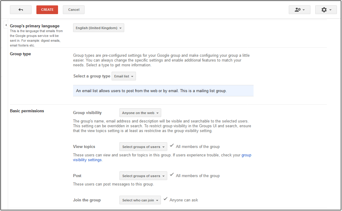 Hiver Google Groups FAQ: Create Google Group